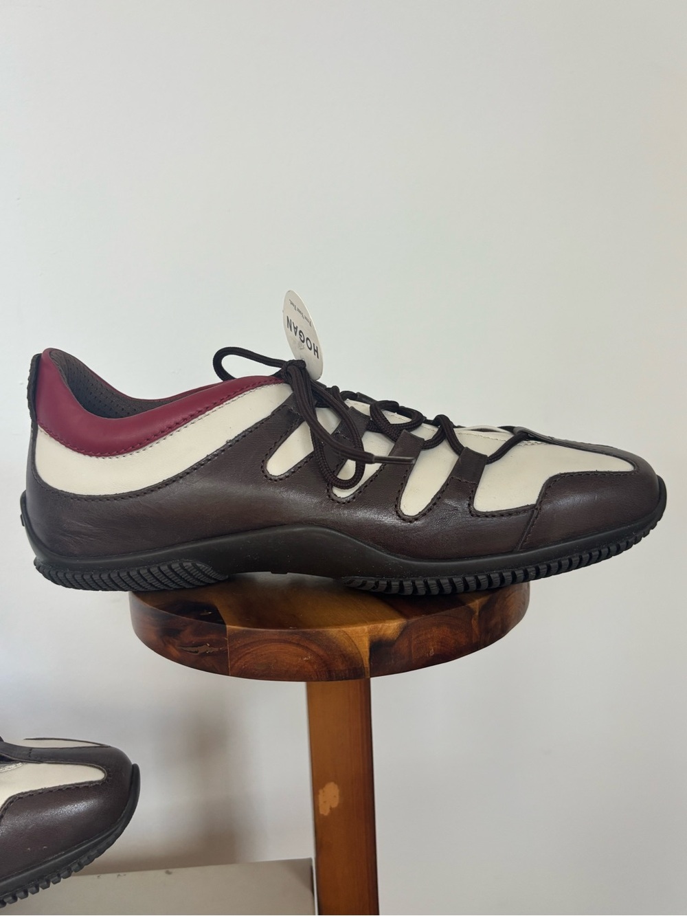 Hogan Ninja Women’s Leather Sneakers Ice Brown Red EU 37 US 6.5 w/ Box